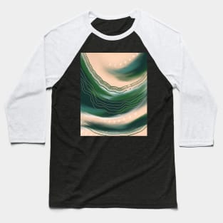 Abstract Green 2 Baseball T-Shirt